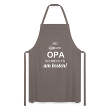 Lade das Bild in den Galerie-Viewer, Kochschürze für Männer - bei OPA schmeckt's am besten! - Grau