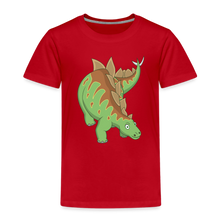Lade das Bild in den Galerie-Viewer, Kinder Premium T-Shirt - Dinosaurier Stegosaurus - Rot