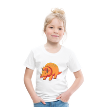 Lade das Bild in den Galerie-Viewer, Kinder Premium T-Shirt - Dino Triceratops - Weiß