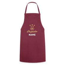 Lade das Bild in den Galerie-Viewer, Kochschürze Chefköchin mit Namen - Bordeaux