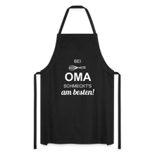 Lade das Bild in den Galerie-Viewer, Kochschürze für Frauen - bei OMA schmeckt's am besten! - Schwarz