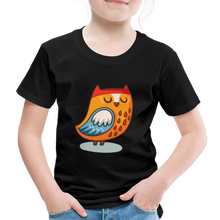 Lade das Bild in den Galerie-Viewer, Kinder Premium T-Shirt - Eule - Schwarz