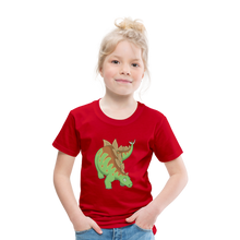 Lade das Bild in den Galerie-Viewer, Kinder Premium T-Shirt - Dinosaurier Stegosaurus - Rot