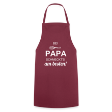 Lade das Bild in den Galerie-Viewer, Kochschürze für Männer - bei PAPA schmeckt's am besten! - Bordeaux