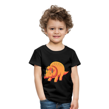 Lade das Bild in den Galerie-Viewer, Kinder Premium T-Shirt - Dino Triceratops - Schwarz