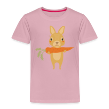 Lade das Bild in den Galerie-Viewer, Kinder Premium T-Shirt - Hase mit Möhre - Hellrosa