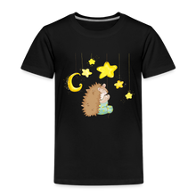Lade das Bild in den Galerie-Viewer, Kinder Premium T-Shirt - Igel mit Sternen - Schwarz