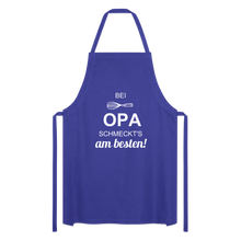 Lade das Bild in den Galerie-Viewer, Kochschürze für Männer - bei OPA schmeckt's am besten! - Royalblau