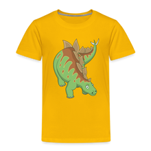 Lade das Bild in den Galerie-Viewer, Kinder Premium T-Shirt - Dinosaurier Stegosaurus - Sonnengelb
