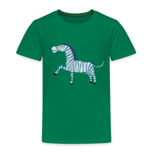Lade das Bild in den Galerie-Viewer, Kinder Premium T-Shirt - Zebra - Kelly Green