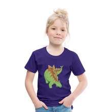 Lade das Bild in den Galerie-Viewer, Kinder Premium T-Shirt - Dinosaurier Stegosaurus - Lila