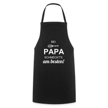 Lade das Bild in den Galerie-Viewer, Kochschürze für Männer - bei PAPA schmeckt's am besten! - Schwarz
