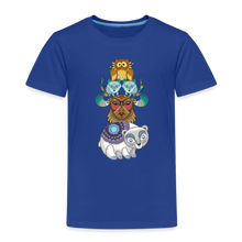 Lade das Bild in den Galerie-Viewer, Kinder Premium T-Shirt - Tiere mit Mustern - Königsblau