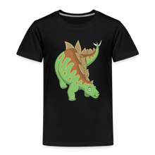 Lade das Bild in den Galerie-Viewer, Kinder Premium T-Shirt - Dinosaurier Stegosaurus - Schwarz