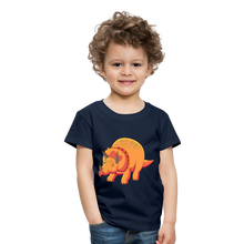 Lade das Bild in den Galerie-Viewer, Kinder Premium T-Shirt - Dino Triceratops - Navy
