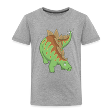 Lade das Bild in den Galerie-Viewer, Kinder Premium T-Shirt - Dinosaurier Stegosaurus - Grau meliert