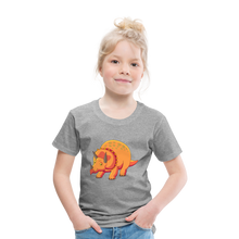 Lade das Bild in den Galerie-Viewer, Kinder Premium T-Shirt - Dino Triceratops - Grau meliert