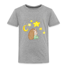 Lade das Bild in den Galerie-Viewer, Kinder Premium T-Shirt - Igel mit Sternen - Grau meliert