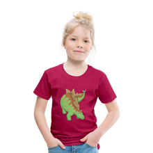 Lade das Bild in den Galerie-Viewer, Kinder Premium T-Shirt - Dinosaurier Stegosaurus - dunkles Pink