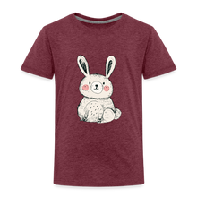 Lade das Bild in den Galerie-Viewer, Kinder Premium T-Shirt - Hase - Bordeauxrot meliert