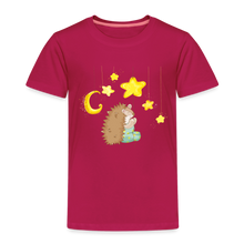 Lade das Bild in den Galerie-Viewer, Kinder Premium T-Shirt - Igel mit Sternen - dunkles Pink