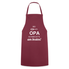 Lade das Bild in den Galerie-Viewer, Kochschürze für Männer - bei OPA schmeckt's am besten! - Bordeaux