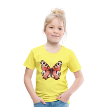 Lade das Bild in den Galerie-Viewer, Kinder Premium T-Shirt - Schmetterling - Gelb