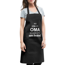 Lade das Bild in den Galerie-Viewer, Kochschürze für Frauen - bei OMA schmeckt's am besten! - Schwarz