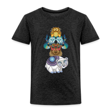 Lade das Bild in den Galerie-Viewer, Kinder Premium T-Shirt - Tiere mit Mustern - Anthrazit
