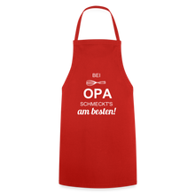 Lade das Bild in den Galerie-Viewer, Kochschürze für Männer - bei OPA schmeckt's am besten! - Rot
