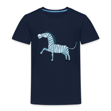 Lade das Bild in den Galerie-Viewer, Kinder Premium T-Shirt - Zebra - Navy
