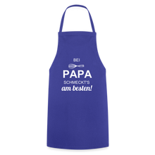 Lade das Bild in den Galerie-Viewer, Kochschürze für Männer - bei PAPA schmeckt's am besten! - Royalblau