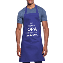 Lade das Bild in den Galerie-Viewer, Kochschürze für Männer - bei OPA schmeckt's am besten! - Royalblau