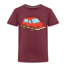 Lade das Bild in den Galerie-Viewer, Kinder Premium T-Shirt - Auto - Bordeauxrot meliert