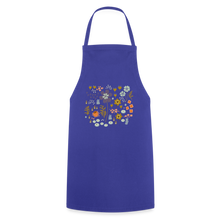 Lade das Bild in den Galerie-Viewer, Kochschürze für Damen mit Blumen - Royalblau