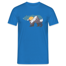 Lade das Bild in den Galerie-Viewer, Männer T-Shirt mit Bär und Berg - Royalblau