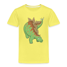 Lade das Bild in den Galerie-Viewer, Kinder Premium T-Shirt - Dinosaurier Stegosaurus - Gelb