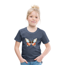 Lade das Bild in den Galerie-Viewer, Kinder Premium T-Shirt mit Schmetterling - Blau meliert