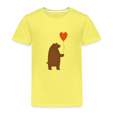 Lade das Bild in den Galerie-Viewer, Kinder Premium T-Shirt - Bär mit Herz Ballon - Gelb