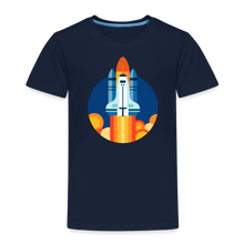 Lade das Bild in den Galerie-Viewer, Kinder Premium T-Shirt - Space Shuttle startet - Navy