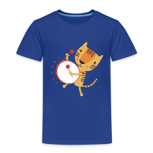 Lade das Bild in den Galerie-Viewer, Kinder Premium T-Shirt - Tiger mit Trommel - Königsblau