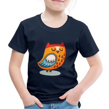 Lade das Bild in den Galerie-Viewer, Kinder Premium T-Shirt - Eule - Navy
