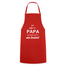 Lade das Bild in den Galerie-Viewer, Kochschürze für Männer - bei PAPA schmeckt's am besten! - Rot