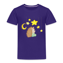 Lade das Bild in den Galerie-Viewer, Kinder Premium T-Shirt - Igel mit Sternen - Lila