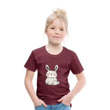 Lade das Bild in den Galerie-Viewer, Kinder Premium T-Shirt - Hase - Bordeauxrot meliert