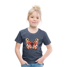 Lade das Bild in den Galerie-Viewer, Kinder Premium T-Shirt - Schmetterling - Blau meliert