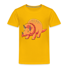 Lade das Bild in den Galerie-Viewer, Kinder Premium T-Shirt - Dino Triceratops - Sonnengelb