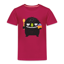 Lade das Bild in den Galerie-Viewer, Kinder Premium T-Shirt - Kuchen Monster - dunkles Pink