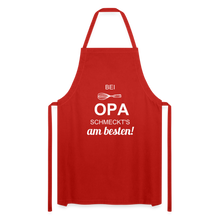 Lade das Bild in den Galerie-Viewer, Kochschürze für Männer - bei OPA schmeckt's am besten! - Rot
