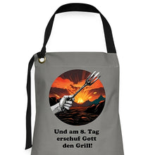 Lade das Bild in den Galerie-Viewer, Grillschürze - Und am 8. Tag erschuf Gott den Grill!
